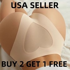 Womens Heart Seamless Undewear Panties Solid Stretch No Show Bikini Panty