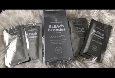 Lee Stafford Bleach BlondesIce White Shots Treatment 4X15ML & Shampoo 250ml
