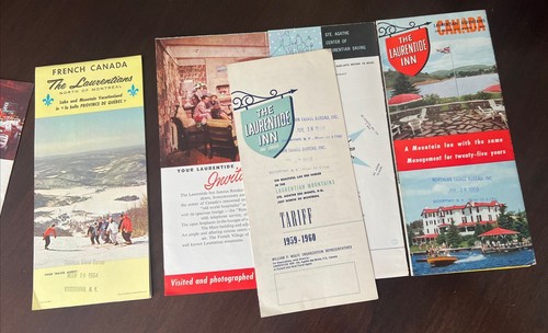 25+Pcs Vintage Quebec Ontario ski resort Lodge Flyer Brochures inserts Maps RARE - Picture 16 of 17