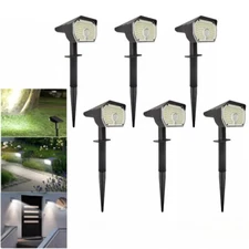 6Pcs 3 Modes 76-LED Solar Lights Outdoor Waterproof Spot Outdoor Landscape Light