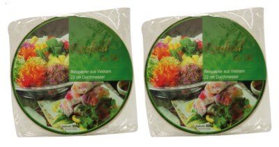 [ 2x 300g ] Reispapier, rund Ø 22cm für Frühlingsrollen / Vietnam