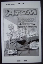 Original Production Art THE ATOM #5 splash page, GIL KANE art