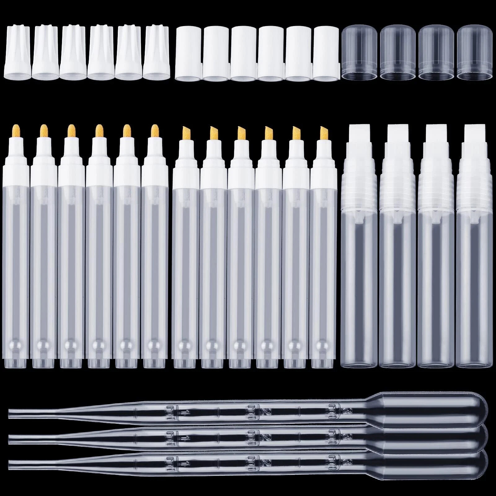 3 Mm 6 Mm 15 Mm Empty Acrylic Markers...