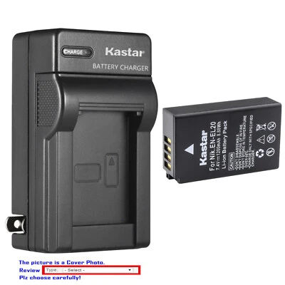 Kastar Battery AC Wall Charger for EN-EL20 EN-EL20a & Nikon Coolpix P950 Camera
