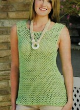 HARMONY BAMBOO TANK TOP 6 SIZES WOMEN'S CROCHET PATTERN INSTRUCTIONS
