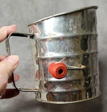 Vintage Brite Pride Sifter Made in USA Red Handle