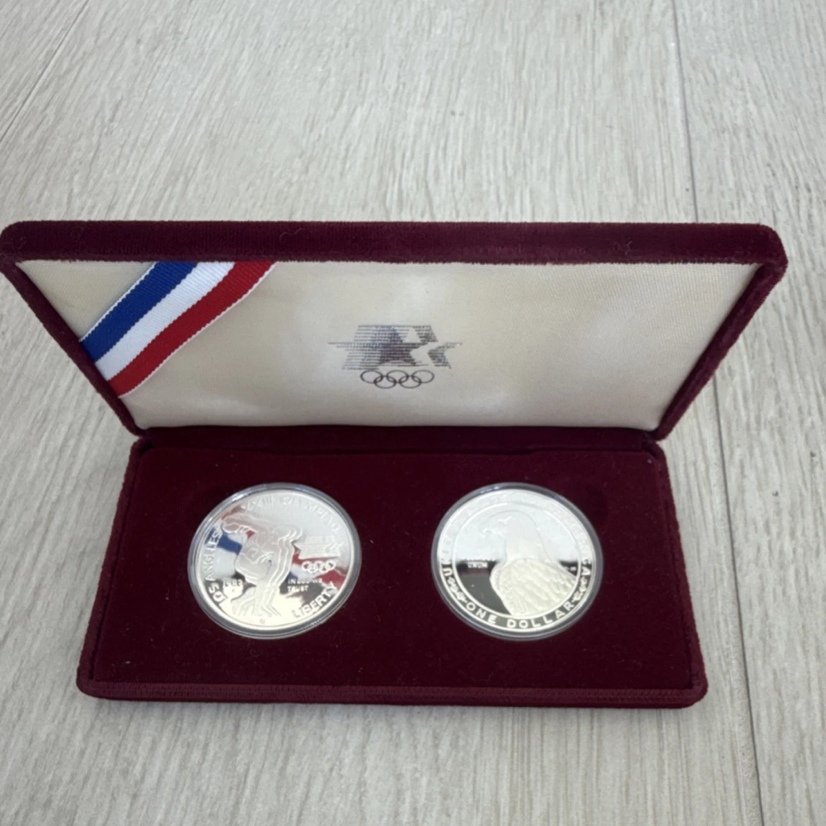 1983 Olympic Dollar 2枚セット 1983 OLYMPICS SILVER DOLLAR UNC. SET P & D NGC BOTH MS-69 (2 coins