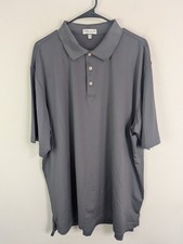 Peter Millar "Summer Comfort' Polo Shirt Men's 2XL Gray Short Sleeve Stretch