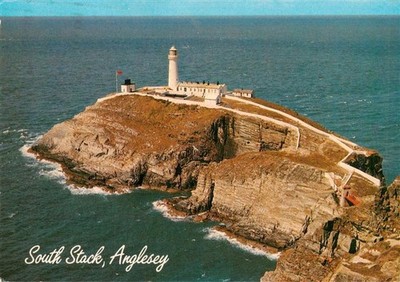 Anglesey Wales South Stack Lighthouse aerial view