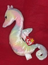 Ty Beanie Baby Neon Multicolor Ty-dye Seahorse 1999 Style 4239 NMT