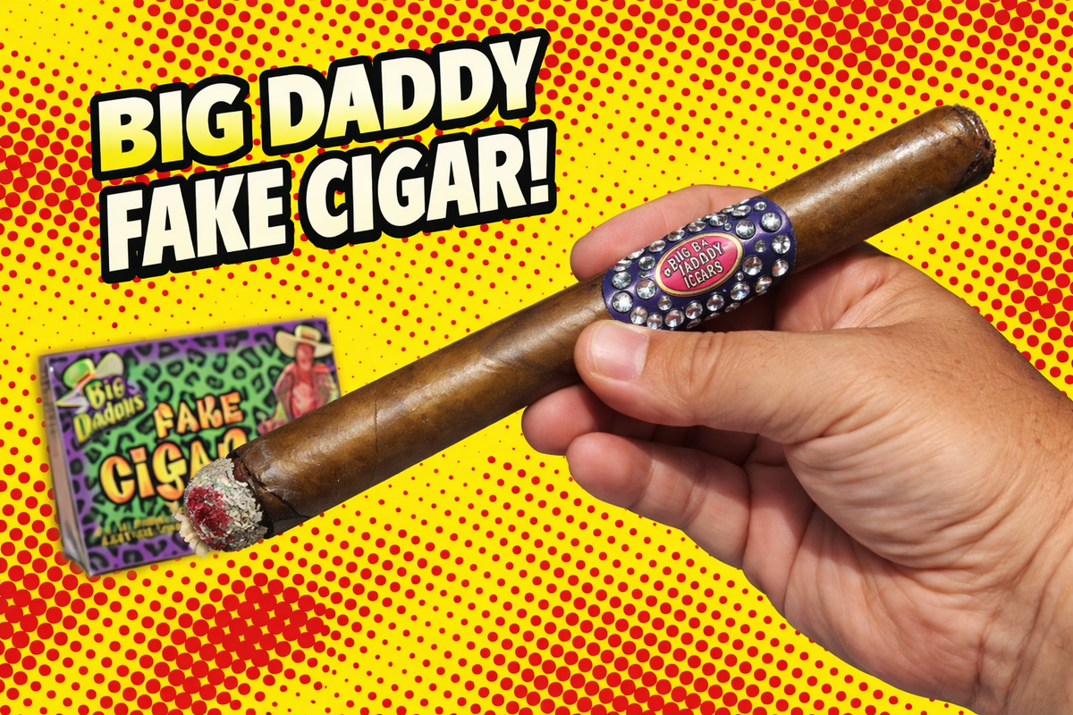 big daddy tobacco Big Daddy FAKE JUMBO CIGAR Silver Bling Pimp Costume 9.5” Long Giant Prop  Rapper
