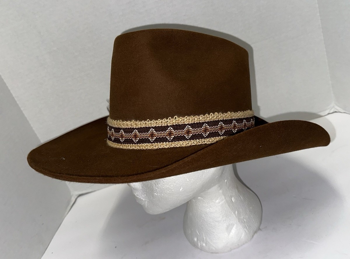 VTG 70s John B. Stetson 3X Beaver Cowboy Brown Western Hat | eBay