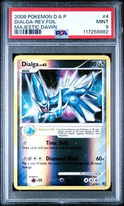 2008 POKEMON DP MAJESTIC DAWN DIALGA #4 REVERSE FOIL PSA 9 MINT #117256982