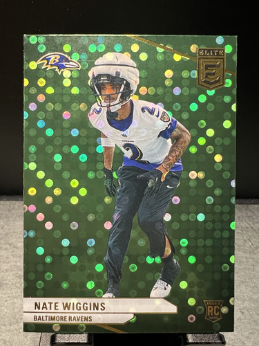 2024 Panini Donruss Elite - Rookies Green Disco #157 Nate Wiggins (RC) - Ravens - Picture 1 of 3
