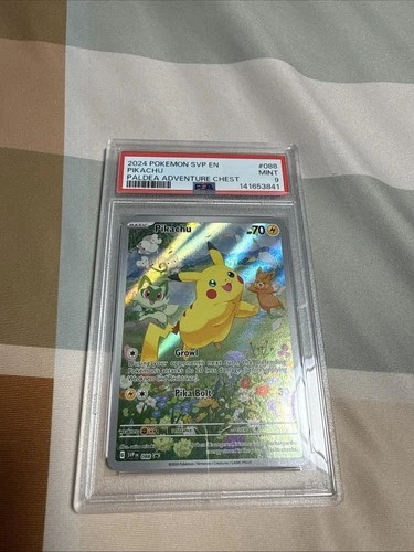 2024 POKEMON SVP 088 EN-SV BLACK STAR PROMO PALDEA ADVENTURE CHEST PIKACHU PSA 9