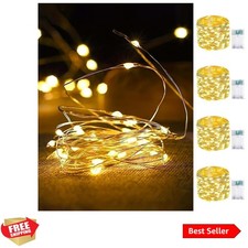 4-Pack Fairy Lights Battery Operated with Timer, Waterproof 16FT 50 LED Strin...