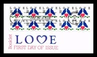 US COVER LOVE BIRDS BOOKLET FIRST DAY ISSUE ARTMASTER CACHET