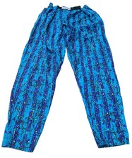 Vintage Lightning Bolt Surf Pants USA Large Blue Purple Beach Joggers 80s 90s