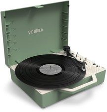 Victrola Re-Spin - Sustainable Suitcase Vinyl Record Player Basil Green 