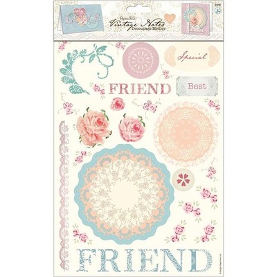 Papermania Vintage Notes Decoupage Pack 2/Sheets Love