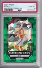 2024 Panini Prizm  Emergent Bo Nix #3 Green Ice Prizm (RC) DENVER BRONCOS PSA 10