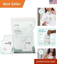 Breastmilk Storage Bags - Breastmilk Freezer Bags w/Easy Pour Spout, Write-On...