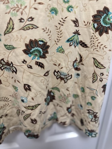 White Stag Tee XL Brown and Green Shirt Sleeve Floral - Picture 5 of 10