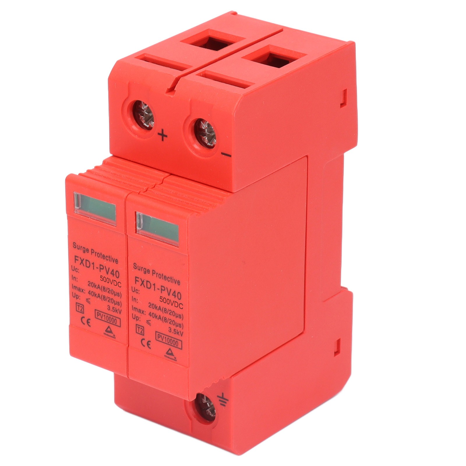2P SPD Protective Devices PC Flame Retardant Photovoltaic Arrester For Safety☜