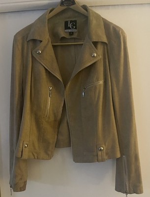 New Size 16  Lena Gabrielle  Faux Suede Jacket No Zipper Purposely  See Closure