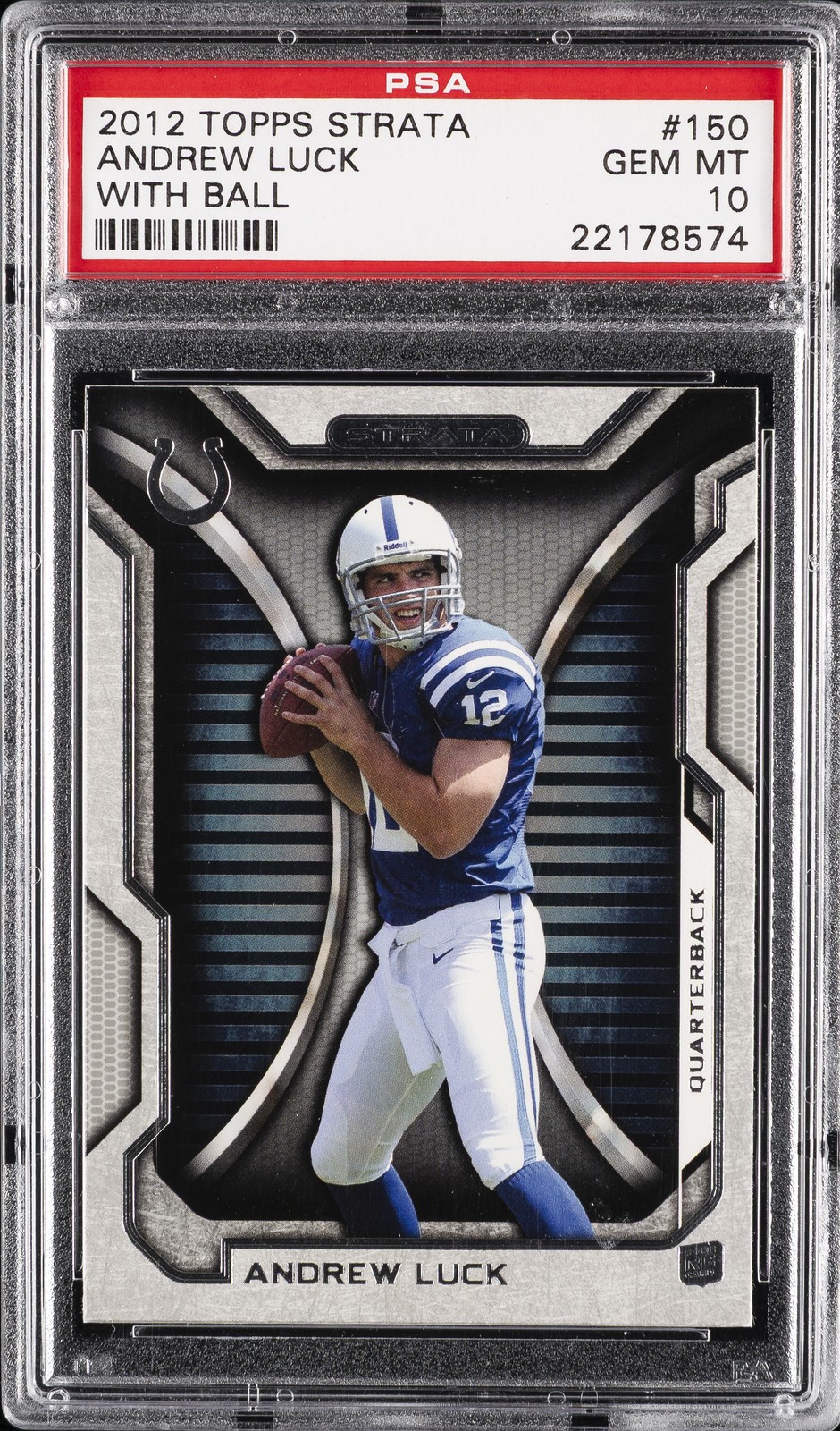 Andrew Luck Topps Strata #150 With Ball
