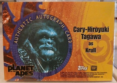 猿の惑星 Planet of the Apes 直筆サインカード トレカ Planet Of The Apes Cary-Hiroyuki Tagawa Autograph Card as Krull
