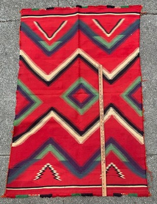 Antique 19th/20thC  Navajo Germantown Eye Dazzler - Estate Find