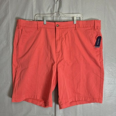 NEW Nautica Mens Classic Fit Deck Shorts 10'' Stretch Cotton Coral 46W -  0520