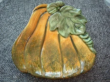 Ceramic PUMPKIN Serving Candy Dish -8" Holiday Fall Autumn
