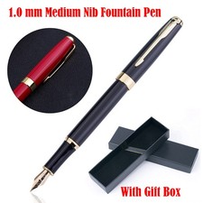 Średnia stalówka 1,0 mm Wypełniacz Pióro wieczne Pióro wieczne Wypełniacz patronowy z pudełkiem upominkowym