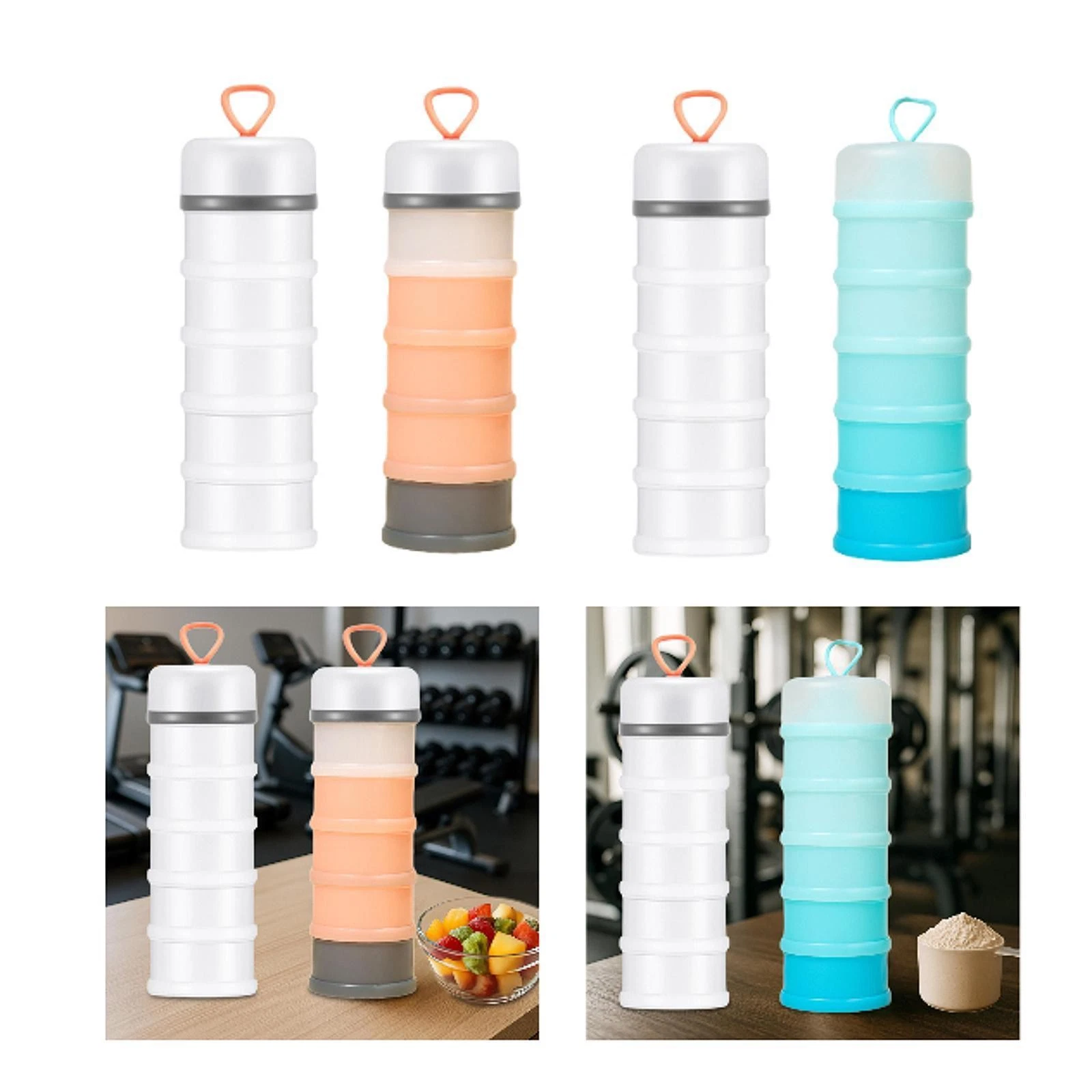 2 Pieces Protein Powder Containers Powder Dispensers Practical Convenient