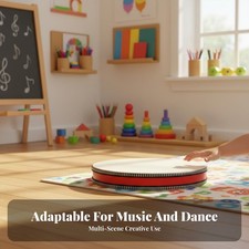 Doppelseitige Rahmentrommel Lernwerkzeug Chimer Tamburin für Kinder,