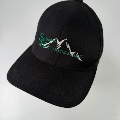 FLEXFIT Yupoong Summit Resources LLC Hat Fitted Baseball Cap Men's S-M Black