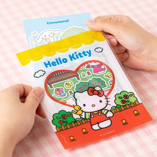 Juego de 10 piezas de bolsa con cremallera reutilizable con ventana de corazón de personajes Sanrio - Imagen 10 de 19