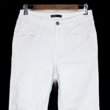 Simply Vera Wang womens cropped jeans size 4 stretch solid white mid rise