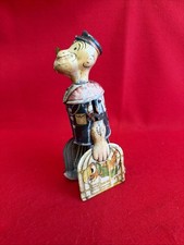 Vintage Louis Marx  Co. tin wind-up Popeye walking toy with parrot 1930s WORKS