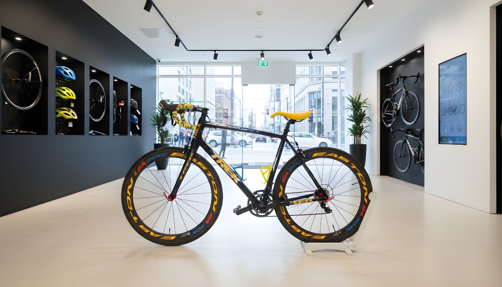 Trek  custom road bike   Black  with yellow Excellentes conditions ( New)