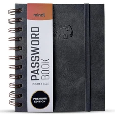 Password Book with Alphabetical Tabs, Small Discreet (5.5" x 5.2") Password K...