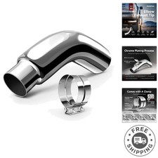 High-Grade Chrome Exhaust Tip - 5'' Inlet & 6'' Outlet for Any Vehicle Tailpipe