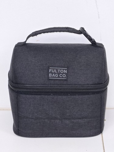 Fulton Bag Co Dual Compartment Black Lunch Bag BRAND NEW