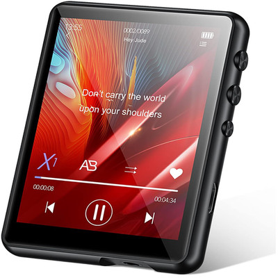 MP3 Player 64GB Bluetooth 5.3 Farbbildschirm E-Book Rekorder TF
