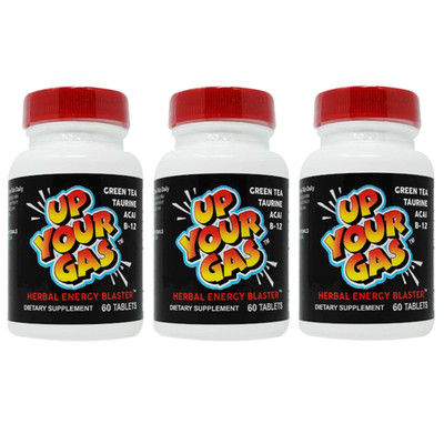 Hot Stuff Up Your Gas   Herbal Energy Blaster 60 Tabs Each (Pack of 3)