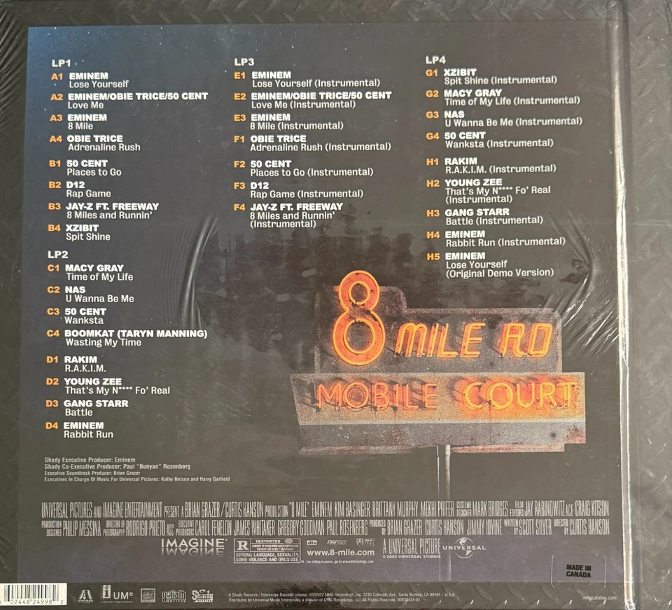 8 Mile Soundtrack 20th Anniversary 4 Vinyl Soundtrack *Limited Edition* - Image 2 of 4