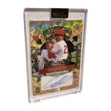 Chase Burns 2025 Wild Card Stacked Deck Cincinnati Reds Gold Rookie Auto 1/1