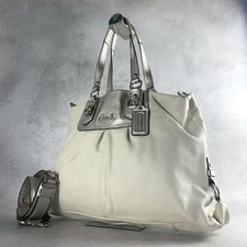 Excellent Condition Coach 2way Tote Shoulder Bag Leather Shoulder Carry Crossbod